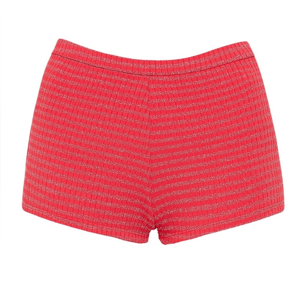 Red Striped Women's Shorts